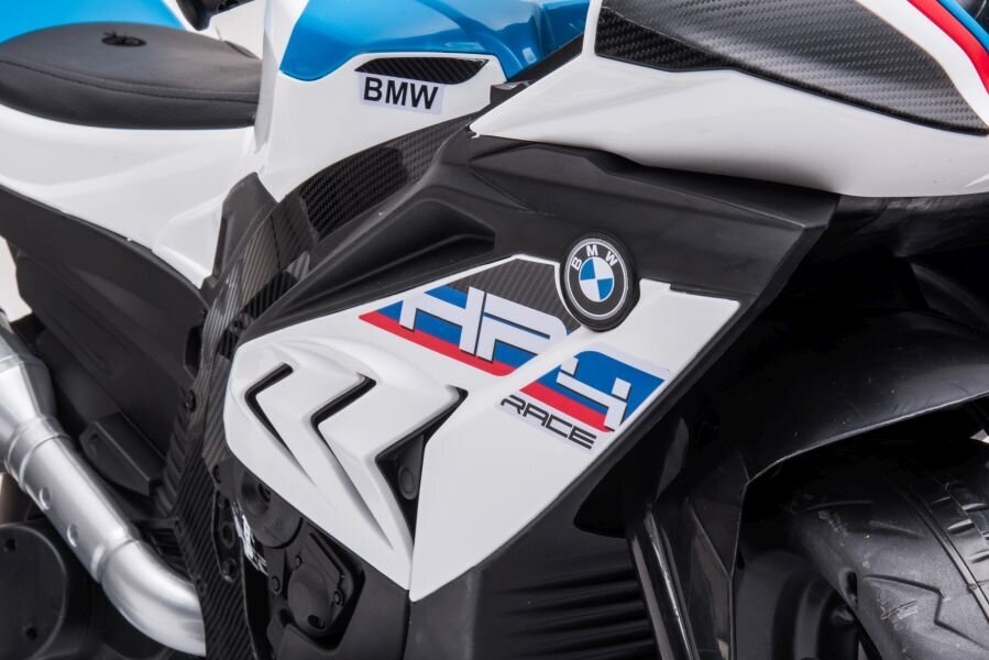 Vaikiškas elektrinis motoroleris BMW HP4, JT5008, baltas цена и информация | Elektromobiliai vaikams | pigu.lt