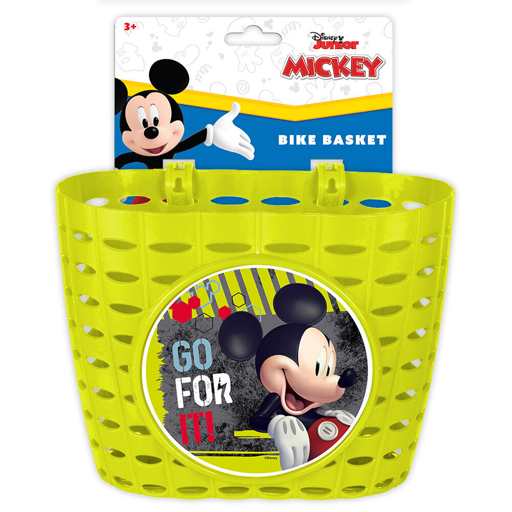 Krepšelis dviračiui Mickey, žalias цена и информация | Krepšiai, telefonų laikikliai | pigu.lt