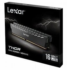 Lexar THOR, 16 ГБ (2x8 ГБ), DDR4, 3200 МГц (LD4BU016G-R3200GDXG) цена и информация | Оперативная память (RAM) | pigu.lt