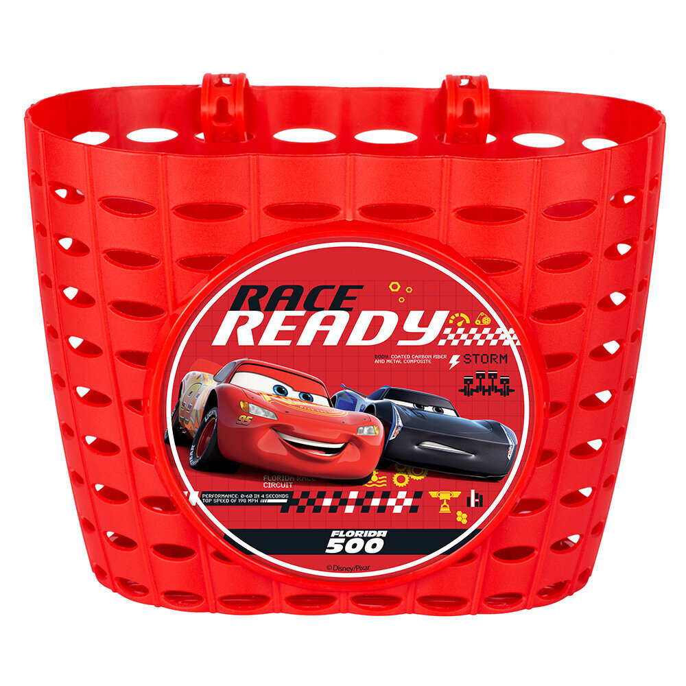 Krepšelis dviračiui Cars 3, raudonas kaina ir informacija | Krepšiai, telefonų laikikliai | pigu.lt