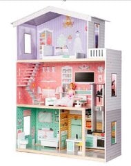 Деревянный кукольный домик, 114 см. цена и информация | Игрушки для девочек | pigu.lt