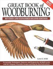 Great Book of Woodburning, Revised and Expanded Second Edition: Pyrography Techniques, Patterns, and Projects for All Skill Levels with 40plus Original, Traceable Designs and Step-By-Step Instructions 2nd Revised ed. kaina ir informacija | Knygos apie sveiką gyvenseną ir mitybą | pigu.lt