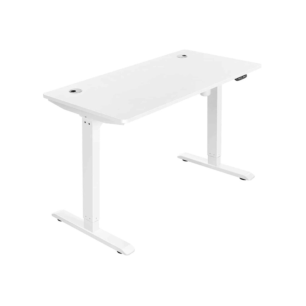 Elektrinis kompiuterio stalas su varikliu baltos spalvos цена и информация | Kompiuteriniai, rašomieji stalai | pigu.lt