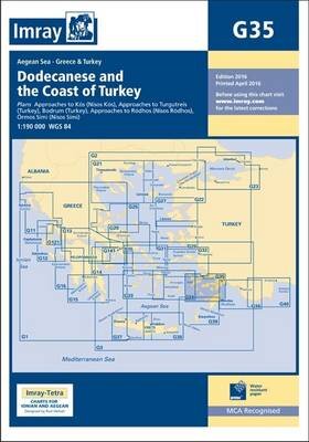 Imray Chart G35: Dodecanese and the Coast of Turkey New edition kaina ir informacija | Socialinių mokslų knygos | pigu.lt