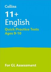11plus English Quick Practice Tests Age 9-10 (Year 5): For the Gl Assessment Tests kaina ir informacija | Knygos paaugliams ir jaunimui | pigu.lt