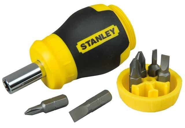 Atsuktuvas su įpjovomis Stanley 0-66-357 / PH 6 bitų, juodas / geltonas, 7 dalių rinkinys kaina ir informacija | Mechaniniai įrankiai | pigu.lt