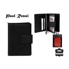 Natūralios odos piniginė moterims Paul Rossi, juoda kaina ir informacija | Piniginės, kortelių dėklai moterims | pigu.lt
