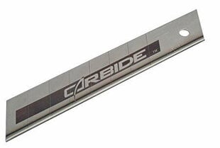 Запасные лезвия для ножа Carbide 18 мм 10 шт, Stanley цена и информация | Механические инструменты | pigu.lt