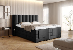 Кровать NORE Veros, 160x200 см, черная цена и информация | Кровати | pigu.lt