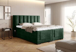 Кровать NORE Velvetmat 38, 160x200 см, зеленая цена и информация | Кровати | pigu.lt