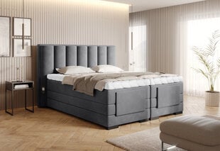 Кровать NORE Veros, 180x200 см, серая цена и информация | Кровати | pigu.lt