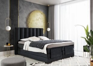 Кровать NORE Veros, 180x200 см, черная цена и информация | Кровати | pigu.lt