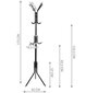 Drabužių kabykla, 175 cm, juoda kaina ir informacija | Drabužių kabyklos | pigu.lt