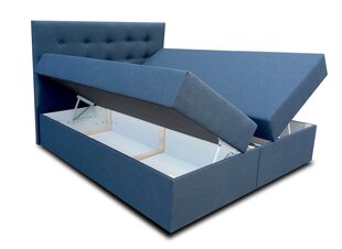 Kontinentinė lova Platinum, 160x200 cm, tamsiai mėlyna kaina ir informacija | Lovos | pigu.lt