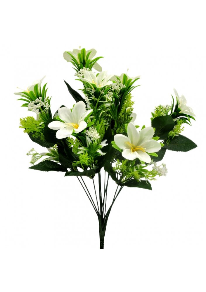 Dirbtinė gėlių puokštė, 45 cm kaina | pigu.lt