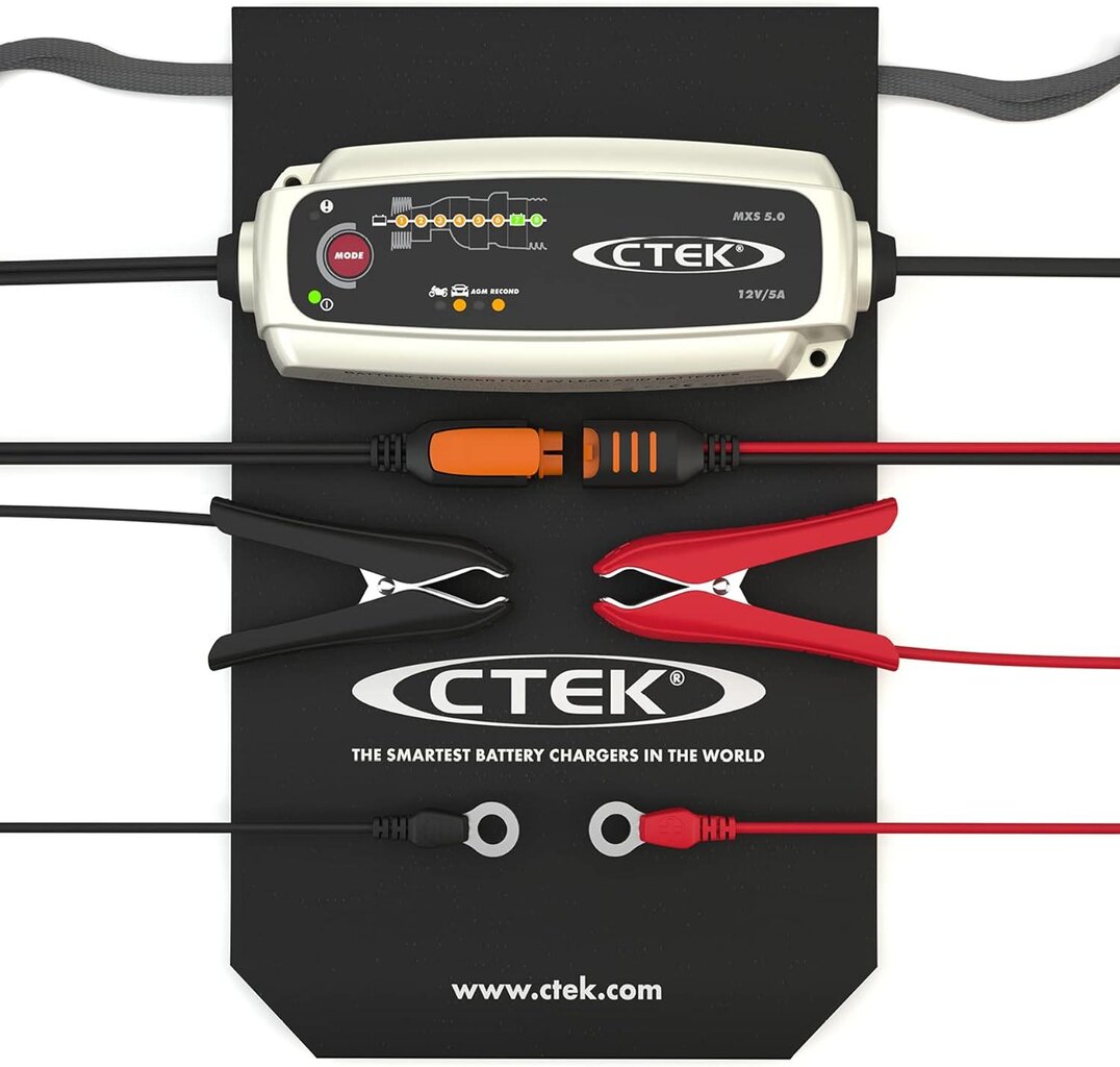 "CTEK MXS 5.0" akumuliatoriaus įkroviklis su automatiniu temperatūros kompensavimu, 12 V, 5,0 A, ES kištukas kaina ir informacija | Akumuliatorių krovikliai | pigu.lt