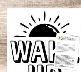 Wake up Workout наклейка на стену для спорт зала цена и информация | Интерьерные наклейки | pigu.lt