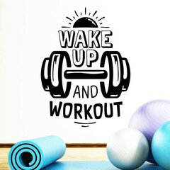 Wake up Workout наклейка на стену для спорт зала цена и информация | Интерьерные наклейки | pigu.lt