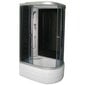 Ketursienė dušo kabina R8106 Grey and Black, kairė kaina ir informacija | Dušo kabinos | pigu.lt