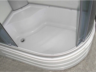 Ketursienė dušo kabina R8106 Grey and White, kairė kaina ir informacija | Dušo kabinos | pigu.lt