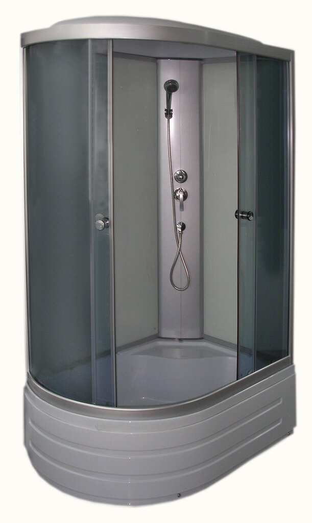 Ketursienė dušo kabina R8106 Grey and White, dešinė цена и информация | Dušo kabinos | pigu.lt