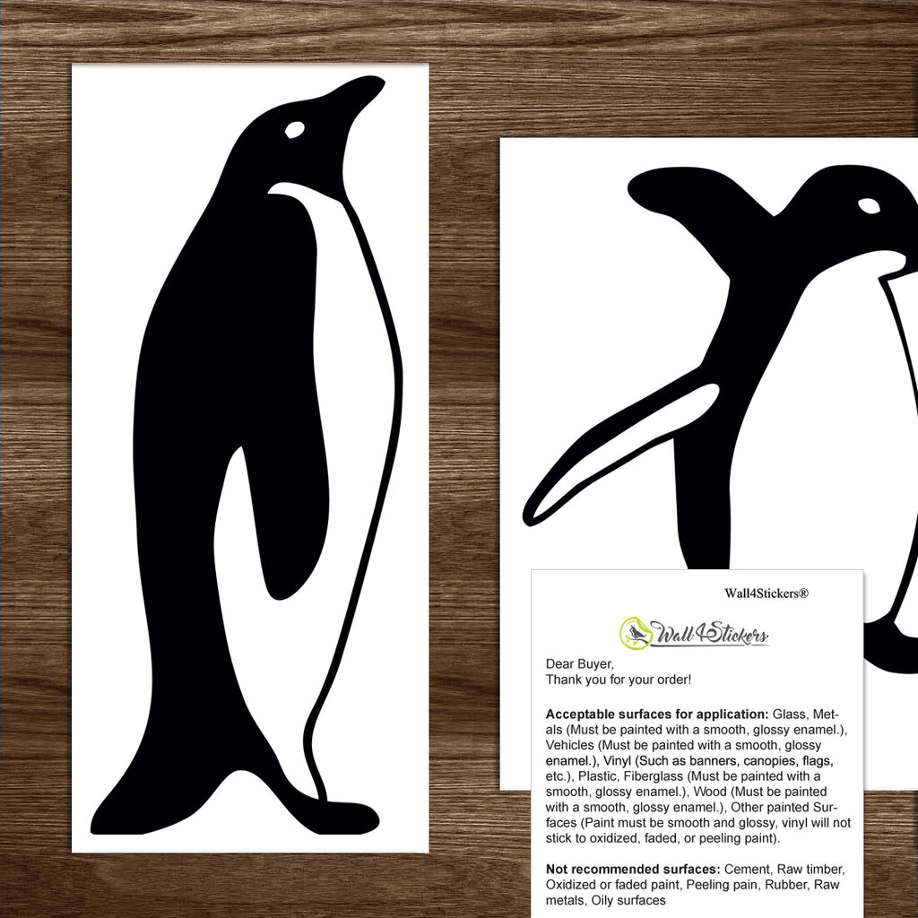 Pingvinų sienų lipdukai sienų lipdukai interjero dizainas butas vaikų kambario svetainės apdaila kaina ir informacija | Interjero lipdukai | pigu.lt