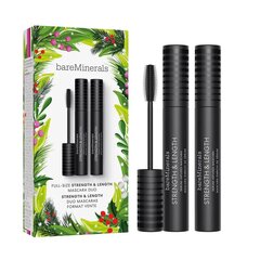 Blakstienų tušas su serumu Bareminerals Strength & Length Mascara Duo Serum, 2x8ml kaina ir informacija | Akių šešėliai, pieštukai, blakstienų tušai, serumai | pigu.lt