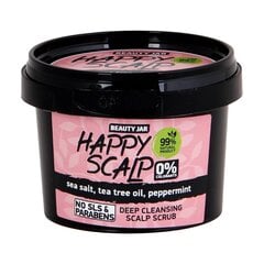 Galvos odos šveitiklis Beauty Jar Happy Scalp Sea Salt, Tea Tre Oil & Peppermint, 100g kaina ir informacija | Priemonės plaukų stiprinimui | pigu.lt