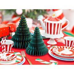 Popierinė dekoracija žalia Kalėdeinė eglutė, 15cm kaina ir informacija | Dekoracijos šventėms | pigu.lt