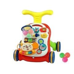 Интерактивная машинка-каталка LeanToys Baby Walker 2-в-1 цена и информация | Игрушки для малышей | pigu.lt