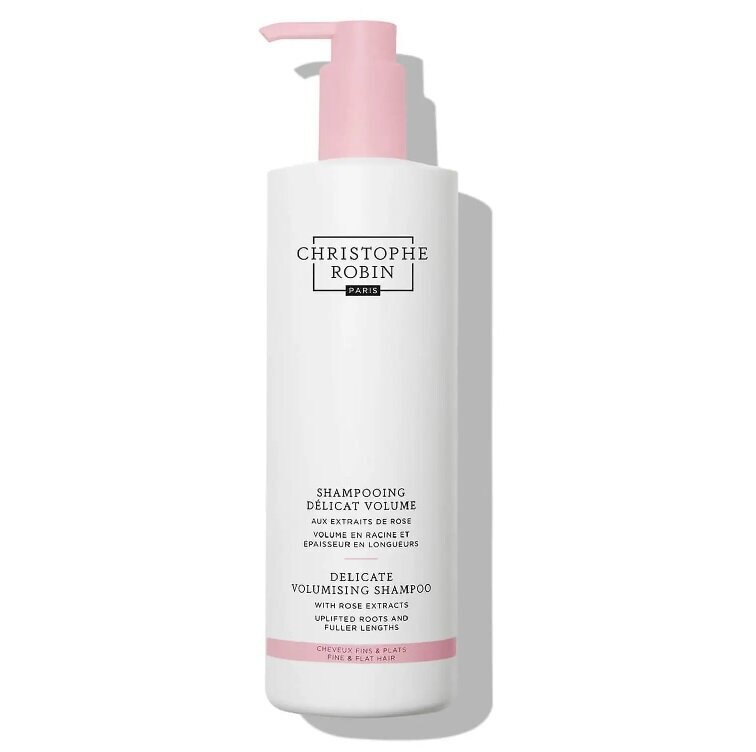 Švelnus apimties suteikiantis šampūnas su rožių ekstraktu Christophe Robin Delicate Volumising Shampoo, 500ml kaina ir informacija | Šampūnai | pigu.lt