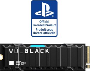 Western Digital WD_BLACK SN850 NVMe SSD su aušintuvu skirtas PC/PS5 1TB kaina ir informacija | Vidiniai kietieji diskai (HDD, SSD, Hybrid) | pigu.lt