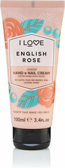 Rankų ir nagų kremas I Love Signature English Rose Hand and Nail Cream, 100 ml kaina ir informacija | Kūno kremai, losjonai | pigu.lt