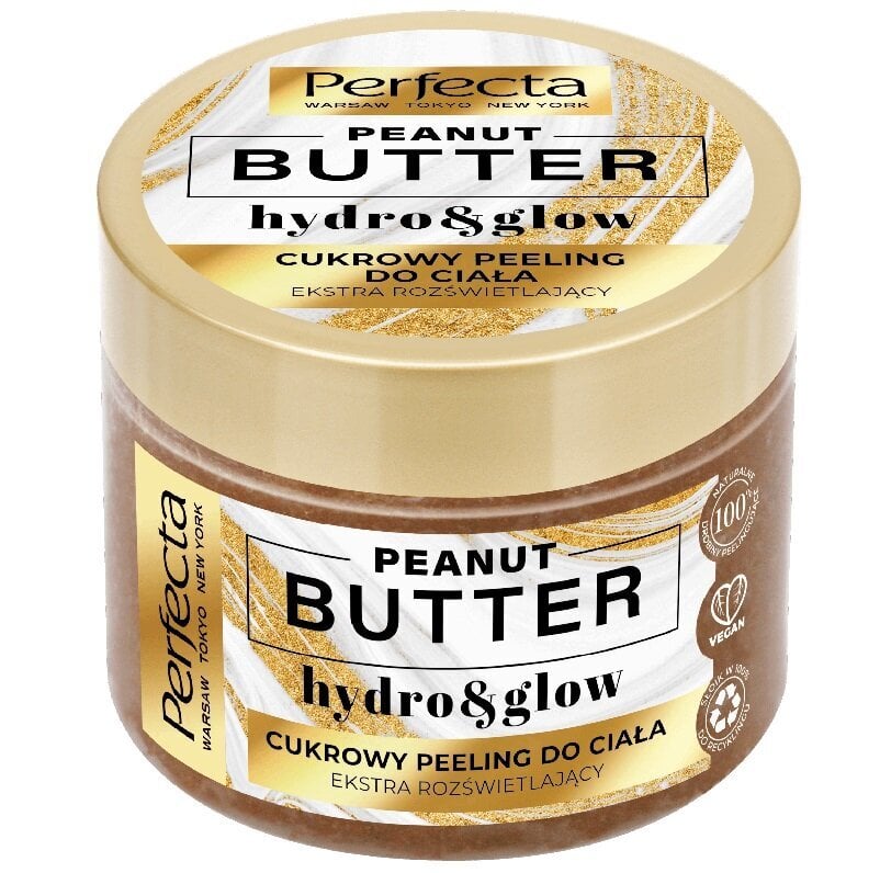 Cukraus kūno šveitiklis Perfecta Peanut Butter, 300g kaina ir informacija | Kūno šveitikliai | pigu.lt