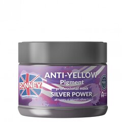 Kaukė neutralizuojanti geltonus atspalvius Ronney Professional Silver Power Anti-Yellow Pigment Mask, 300ml kaina ir informacija | Priemonės plaukų stiprinimui | pigu.lt