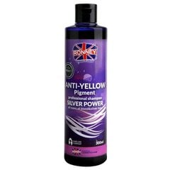 Шампунь против желтого пигмента Ronney_Professional Silver Power Anti-Yellow Pigment Shampoo, 300 мл цена и информация | Шампуни | pigu.lt