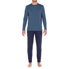 Pižama vyrams HOM Kos Long Sleepwear 9009984226773, mėlyna цена и информация | Мужские халаты, пижамы | pigu.lt