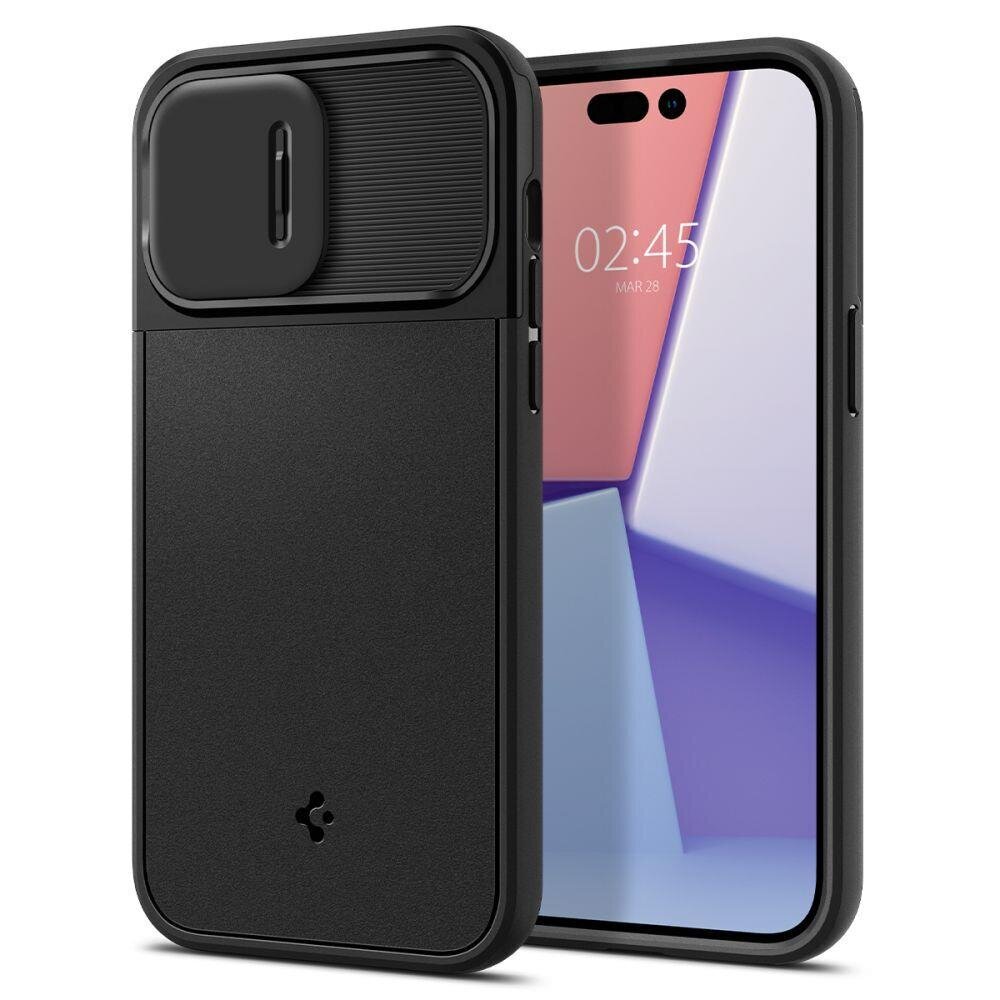 Spigen Optik Armor iPhone 14 Pro Max Black kaina ir informacija | Telefono dėklai | pigu.lt