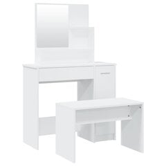 Kosmetinio staliuko komplektas, 86,5x35x136cm, balta kaina ir informacija | Kosmetiniai staliukai | pigu.lt