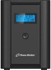 PowerWalker VI 2200 LCD/FR Dviguba konversija (Online) 2,2 kVA 1200 W 4 AC lizdas (-ai) kaina ir informacija | Nepertraukiamo maitinimo šaltiniai (UPS) | pigu.lt