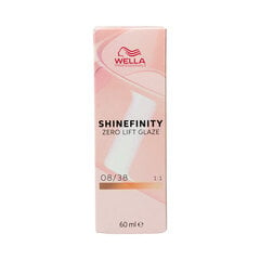 Plaukų dažai Wella Shinefinity Nº 08/38, 60 ml kaina ir informacija | Plaukų dažai | pigu.lt