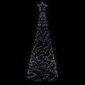 Šviečianti kalėdinė dekoracija Eglutė, 70x180 cm, kūgio formos, 200 šaltų baltų LED kaina ir informacija | Girliandos | pigu.lt