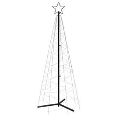 Šviečianti kalėdinė dekoracija Eglutė, 70x180 cm, kūgio formos, 200 šaltų baltų LED kaina ir informacija | Girliandos | pigu.lt