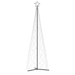 vidaXL Kalėdų eglutė, 100x300cm, kūgio formos, 500 šaltų baltų LED kaina ir informacija | Kalėdinės dekoracijos | pigu.lt