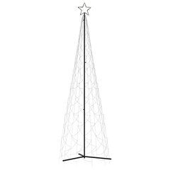 vidaXL Kalėdų eglutė, 100x300cm, kūgio formos, 500 spalvotų LED цена и информация | Рождественские украшения | pigu.lt