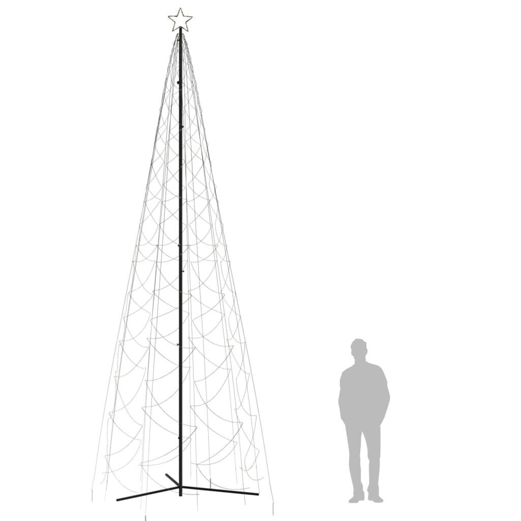 Kalėdų eglutė, 160x500cm, kūgio formos, 1400 šiltų baltų LED kaina ir informacija | Kalėdinės dekoracijos | pigu.lt