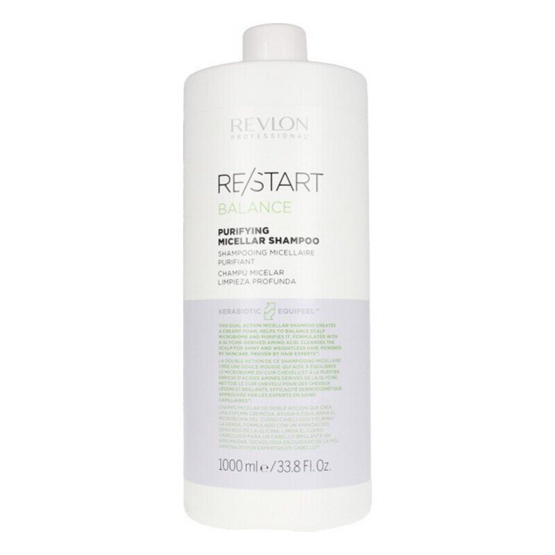 Valomasis micelinis šampūnas Revlon Re-Start 1000 ml kaina ir informacija | Šampūnai | pigu.lt