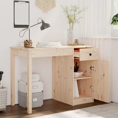 Rašomasis stalas, 100x50x75cm, pušies medienos masyvas kaina ir informacija | Kompiuteriniai, rašomieji stalai | pigu.lt
