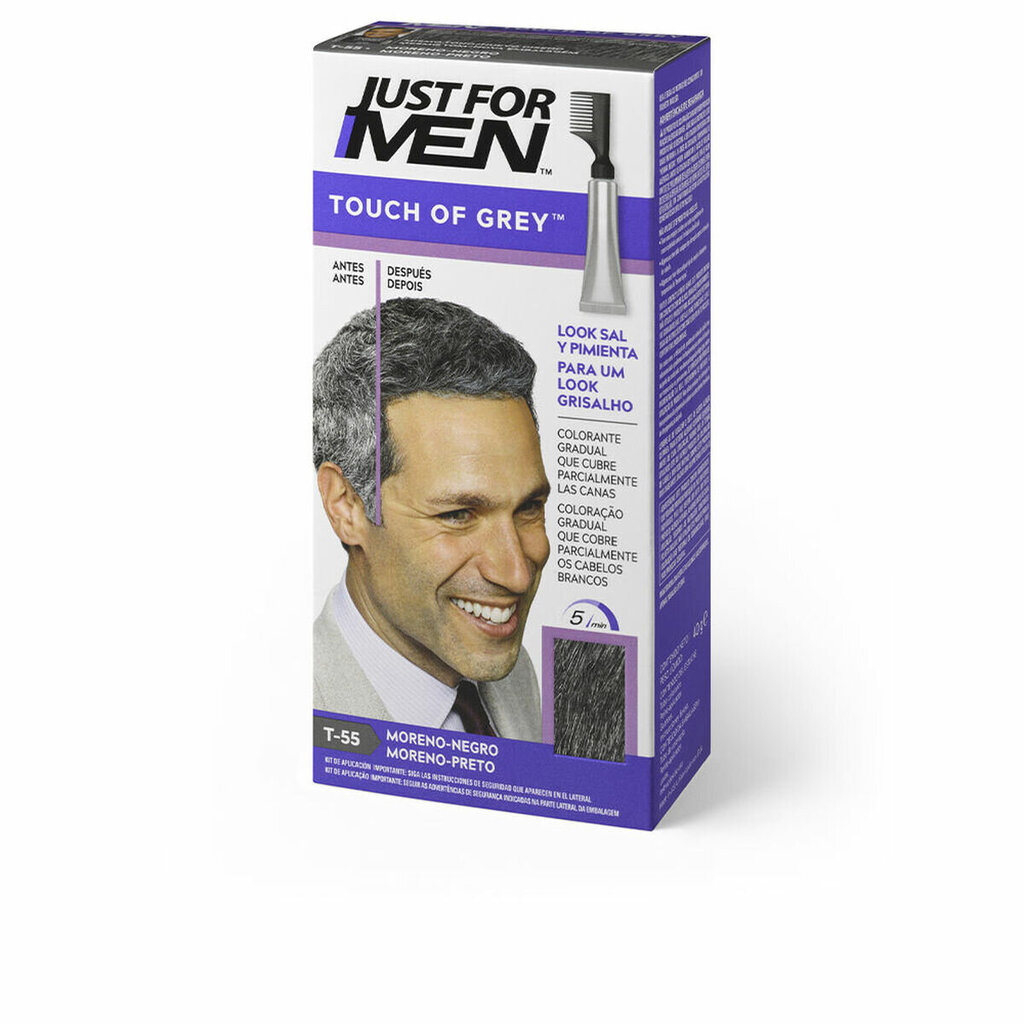 Plaukų dažai Just For Men Touch of Grey Brunetas-Juoda 40 g kaina ir informacija | Plaukų dažai | pigu.lt