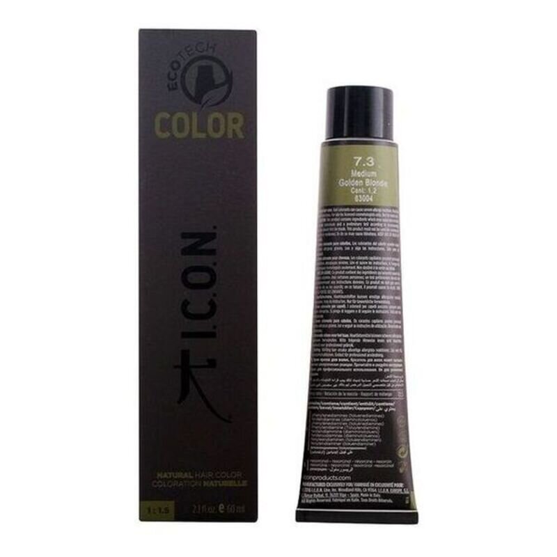 Ilgalaikiai dažai Ecotech Color I.c.o.n. 7.3 Medium Golden Blonde kaina ir informacija | Plaukų dažai | pigu.lt